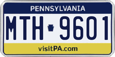 PA license plate MTH9601