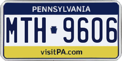 PA license plate MTH9606
