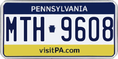 PA license plate MTH9608