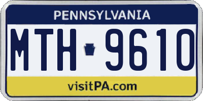 PA license plate MTH9610