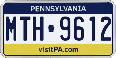 PA license plate MTH9612