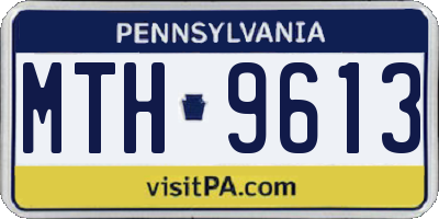 PA license plate MTH9613
