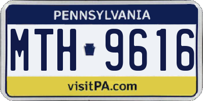 PA license plate MTH9616