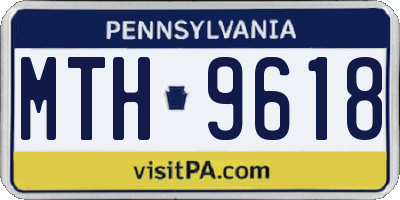PA license plate MTH9618
