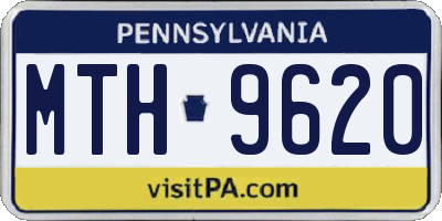 PA license plate MTH9620