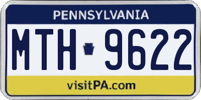 PA license plate MTH9622