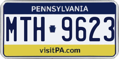 PA license plate MTH9623