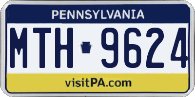 PA license plate MTH9624