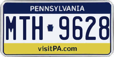 PA license plate MTH9628