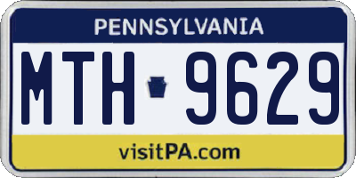 PA license plate MTH9629