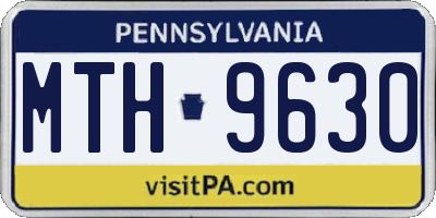 PA license plate MTH9630