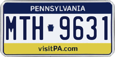 PA license plate MTH9631