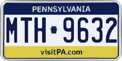 PA license plate MTH9632