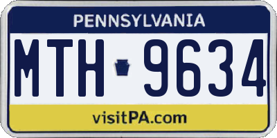 PA license plate MTH9634
