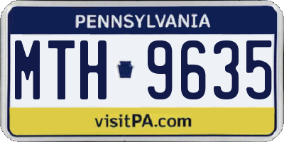 PA license plate MTH9635