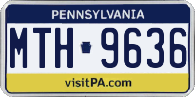 PA license plate MTH9636