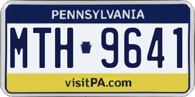 PA license plate MTH9641