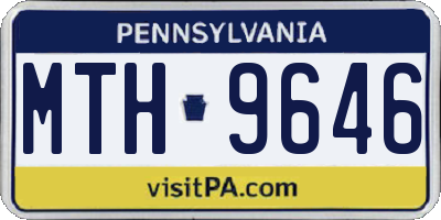 PA license plate MTH9646