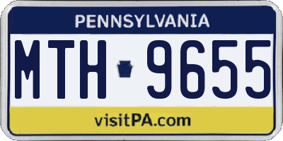 PA license plate MTH9655