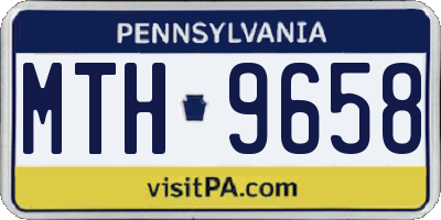 PA license plate MTH9658