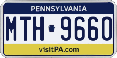 PA license plate MTH9660
