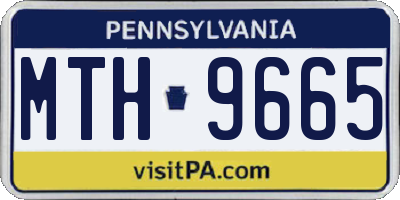 PA license plate MTH9665