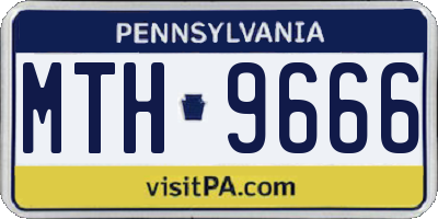 PA license plate MTH9666