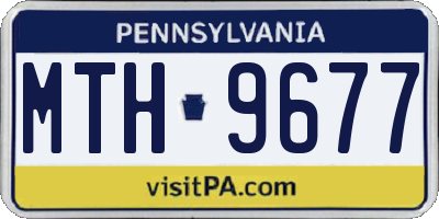 PA license plate MTH9677