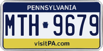PA license plate MTH9679