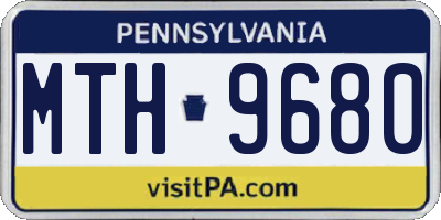 PA license plate MTH9680