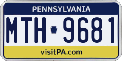 PA license plate MTH9681