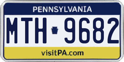 PA license plate MTH9682