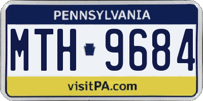 PA license plate MTH9684