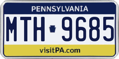 PA license plate MTH9685