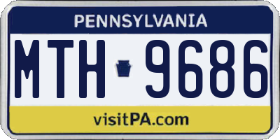 PA license plate MTH9686