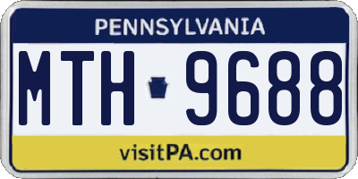 PA license plate MTH9688