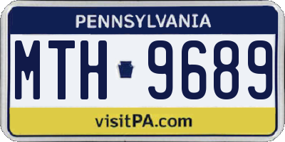 PA license plate MTH9689