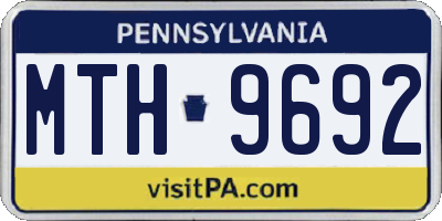 PA license plate MTH9692