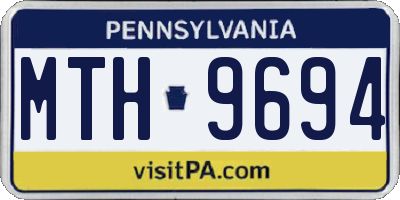 PA license plate MTH9694