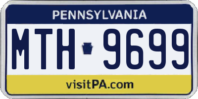 PA license plate MTH9699