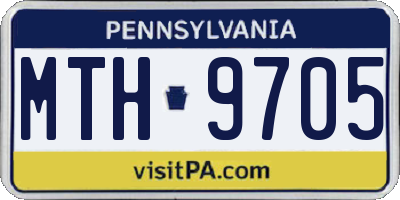 PA license plate MTH9705
