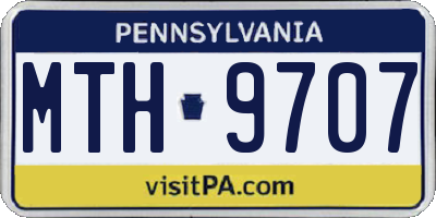 PA license plate MTH9707