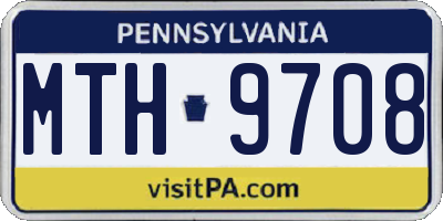 PA license plate MTH9708