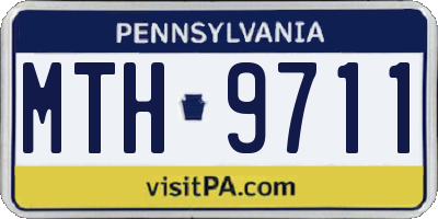 PA license plate MTH9711