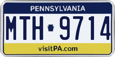 PA license plate MTH9714