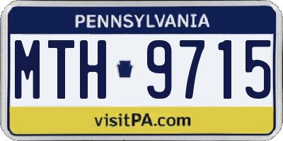 PA license plate MTH9715