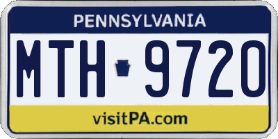 PA license plate MTH9720
