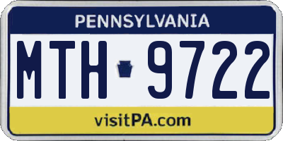 PA license plate MTH9722