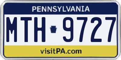 PA license plate MTH9727
