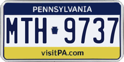 PA license plate MTH9737